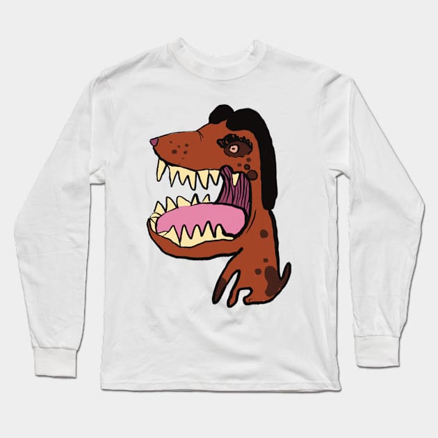 Angry Dog Long Sleeve T-Shirt by Shadoodles